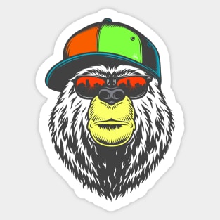 Cute Bear Freak for all people, who enjoy Creativity and are on the way to change their life. Are you Confident for Change? Sticker